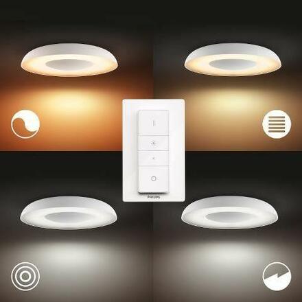 Hue LED White Ambiance Stropní svítidlo Philips Still BT 8719514341371 32W 2400lm 2200-6500K 240V, bílé s dálkovým ovladačem a Bluetooth