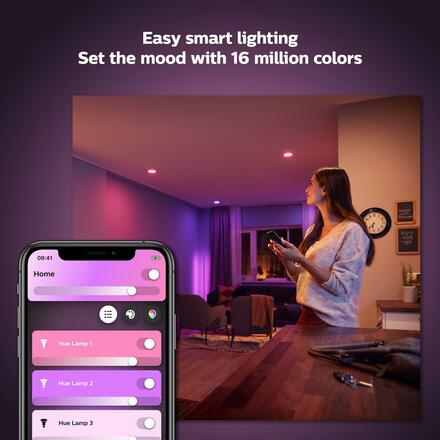 Hue Bluetooth LED White and Color Ambiance set 3ks žárovek Philips 8719514342767 GU10 4,3W 350lm 2000-6500K RGB stmívatelné