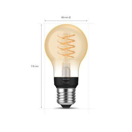 Philips HUE white LED Filament žárovka E27 A60 7W 580lm 2100K IP20, stmívatelné