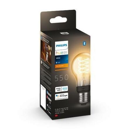 Philips HUE white LED Filament žárovka E27 A60 7W 580lm 2100K IP20, stmívatelné