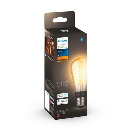 Philips HUE white LED Filament žárovka E27 ST64 7W 550lm 2100K IP20, stmívatelná