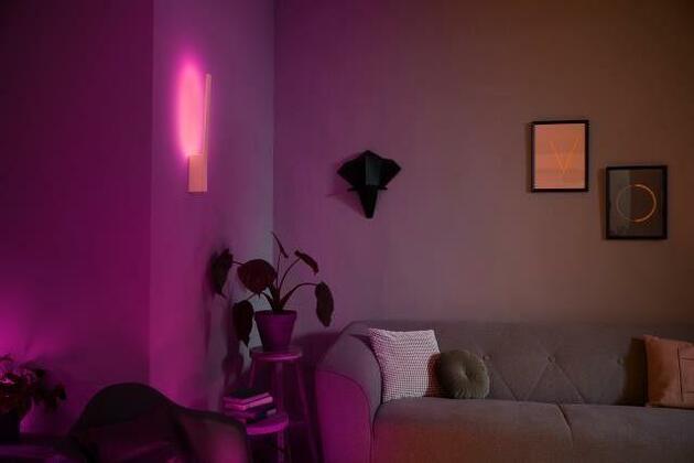 Hue Bluetooth LED White and Color Ambiance Nástěnné svítidlo Philips Liane 8719514343443 bílé 2000K-6500K RGB