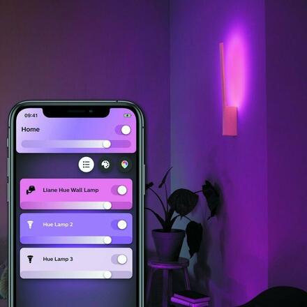 Hue Bluetooth LED White and Color Ambiance Nástěnné svítidlo Philips Liane 8719514343443 bílé 2000K-6500K RGB