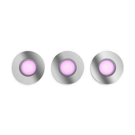 Hue Bluetooth LED White and Color Ambiance set 3ks Koupelnových podhledových svítidel Philips Xamento 8719514355392 GU10 3x5,7W 3x806lm 2000-6500K RGB IP44 9,3cm chromové, stmívatelné