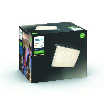 Hue LED White Venkovní nástěnný reflektor Philips Welcome 8719514382763 20,5W 2600lm 2700K IP44 24V černý, stmívatelný