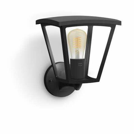 Philips HUE white INARA venkovní nástěnné LED svítidlo 1xE27 550lm 2100K IP44, černé
