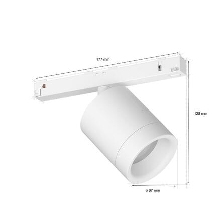 Philips HUE Perifo bodové světlo do lištového systému LED WACA 5,2W 510lm 2000-6500K RGB, bílá