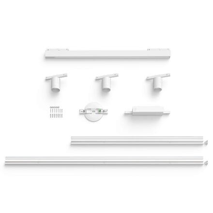 Philips HUE Perifo lištové svítidlo 3 spoty+panel, LED WACA 44,6W 3580lm 2000-6500K RGB, bílá