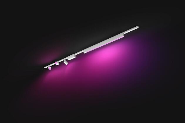 Philips HUE Perifo lištové svítidlo 3 spoty+panel, LED WACA 44,6W 3580lm 2000-6500K RGB, bílá