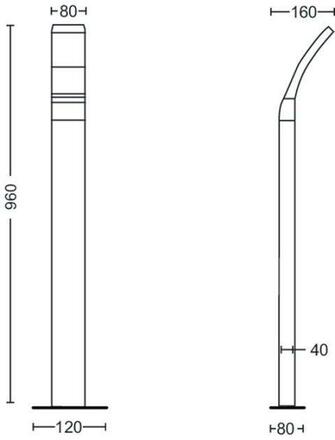 Philips SPLAY venkovní sloupkové LED svítidlo 1x12W 1100lm 2700K 96cm IP44, antracitové