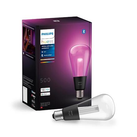 Philips Hue Lightguide LED žárovka E27 ST72 6,8W 500lm 2000-6500K RGB CRI80 IP20, stmívatelná