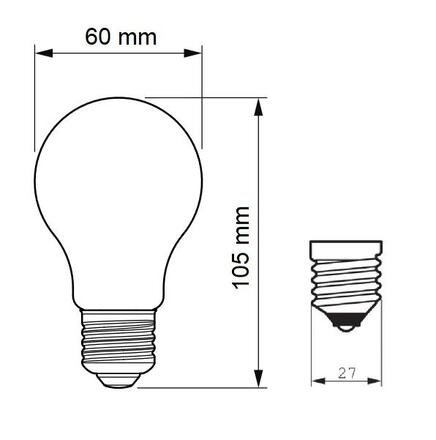Philips LED žárovka MASTER LEDBulb ND 4-60W E27 830 A60 CL G EEL A 840lm