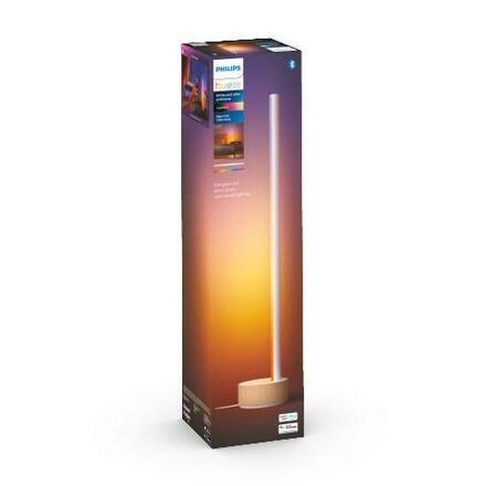 Philips HUE WACA Gradient Signe stolní LED lampa 11,8W 1040lm 2000-6500K RGB IP20, dub