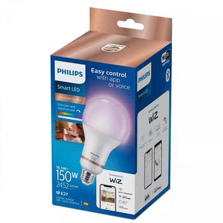 WiZ Smart LED Žárovka 18,5 W (ekv. 150 W) 2452lm 2200-6500K RGB A80 E27