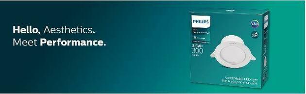 Philips DIAMOND podhledové LED svítidlo 1x3,5W 315lm 4000K IP20 9,5cm kulaté, bílé