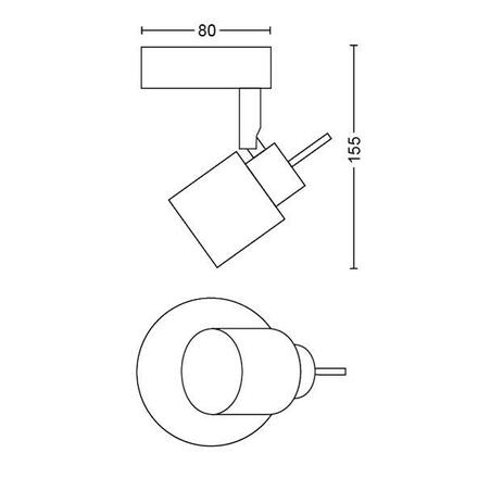 Philips 8719514465374 Meranti SVÍTIDLO BODOVÉ 1x35W bez zdroje, černá