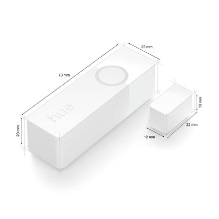 Philips HUE Secure 2x kontaktní okenní/dvěřní senzor, bílý