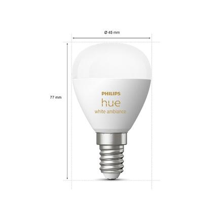 Philips HUE WA LED Luster žárovka E14 5,1W 470lm K IP20, stmívatelné