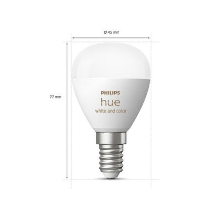 Philips HUE SET 2x WACA LED Luster žárovka E14 5,1W 470lm 2000-6500K RGB IP20, stmívatelné
