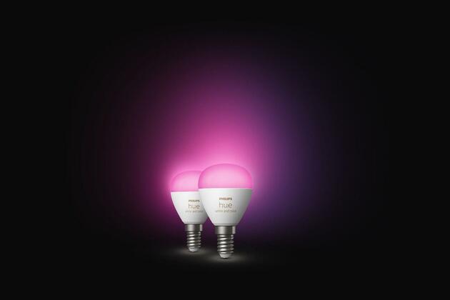 Philips HUE SET 2x WACA LED Luster žárovka E14 5,1W 470lm 2000-6500K RGB IP20, stmívatelné