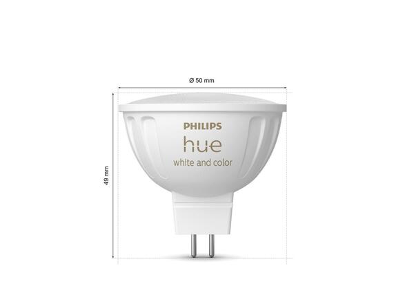 Philips HUE WACA LED žárovka GU5,3 MR16 6,3W 12V 400lm 2200K-6500K RGB IP20