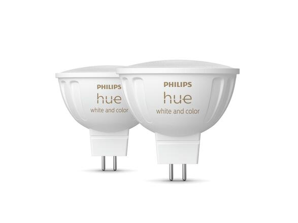 Philips HUE WACA sada 2x LED žárovka GU5,3 MR16 6,3W 12V 400lm 2200K-6500K RGB IP20