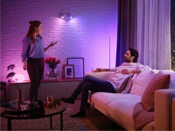 Philips HUE WACA sada 2x LED žárovka GU5,3 MR16 6,3W 12V 400lm 2200K-6500K RGB IP20