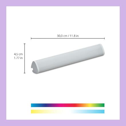 WiZ Single Bar lineární LED svítidlo 5,5W 400lm 2200-6500K RGB IP20 30cm, bílá