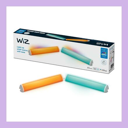 WiZ Dual Bar lineární LED svítidlo 10,5W 800lm 2200-6500K RGB IP20 30cm, bílé / sada 2ks