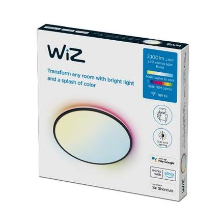 WiZ Rune přisazené LED svítidlo 21W 2100lm 2700-6500K RGB IP20 40cm, černé