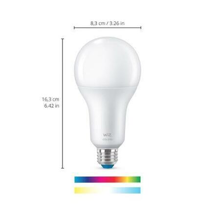 WiZ LED žárovka E27 A80 18,5W (150W) 2452lm 2200-6500K RGB IP20, stmívatelná