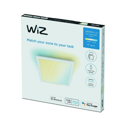 WiZ přisazený LED 36W 3400lm 2700-6500K IP20 60x60cm, bílý