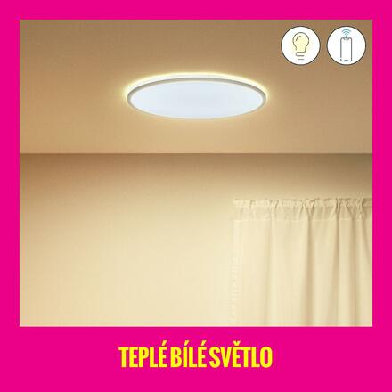 WiZ SuperSlim přisazené LED svítidlo 22W 2450lm 2700-6500K IP20 43cm, bílé