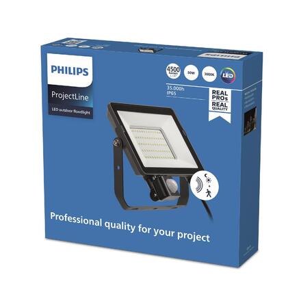 Philips LED vodotěsný světlomet Projectline 50W 3000K pohybový senzor