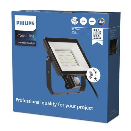 Philips LED vodotěsný světlomet Projectline 30W 3000K pohybový senzor