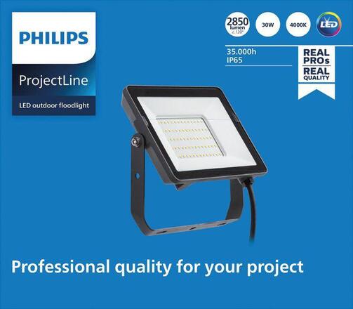 Philips LED vodotěsný světlomet Projectline 30W 4000K