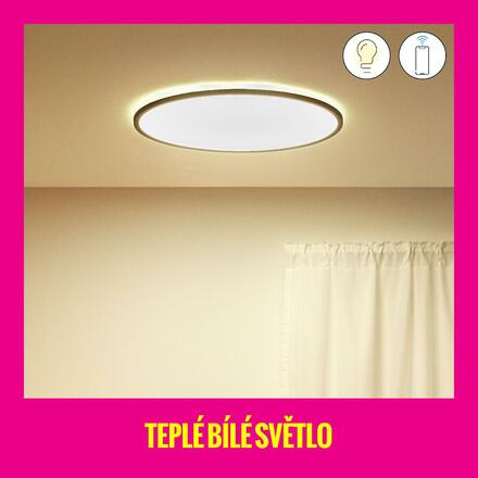 WiZ SuperSlim přisazené LED svítidlo 32W 3800lm 2700-6500K IP20 55cm, černé