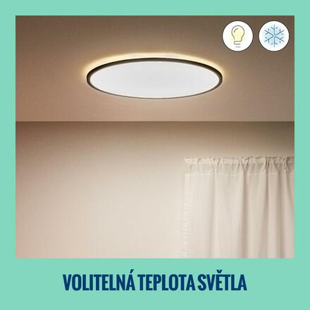 WiZ SuperSlim přisazené LED svítidlo 32W 3800lm 2700-6500K IP20 55cm, černé