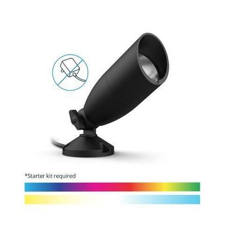 WiZ venkovní zemní spotové Low Voltage LED svítidlo 1x 5W 270lm 2700-5000K RGB IP44, černé