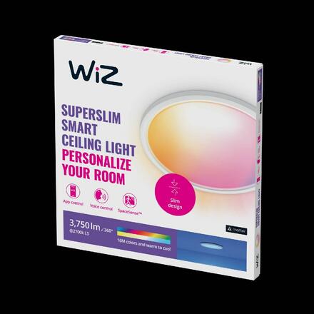 WiZ SuperSlim stropní LED svítidlo 32W 3750lm 2700-6500K RGB IP20 54cm, bílé