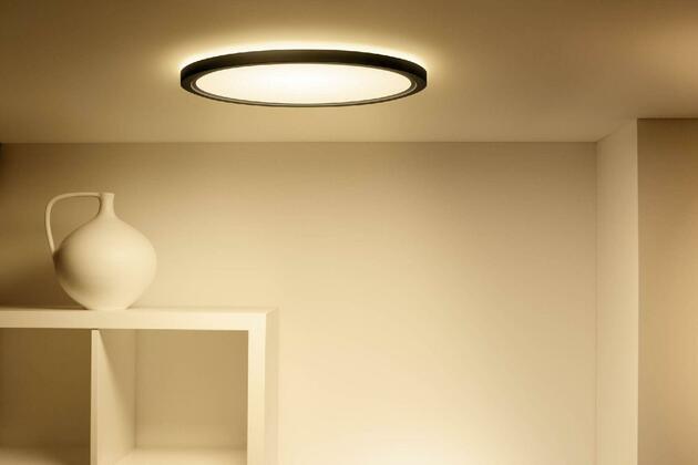 WiZ SuperSlim stropní LED svítidlo 32W 3750lm 2700-6500K RGB IP20 54cm, černé