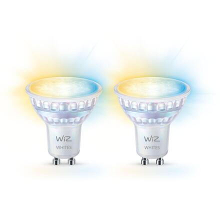 WiZ SET 2x LED skleněná žárovka GU10 PAR16 4,9W (50W) 345lm 2700-6500K IP20, stmívatelná