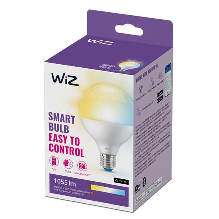 WiZ LED žárovka E27 G95 Globe 11W 1055lm 2700-6500K CRI80 IP20, stmívatelná
