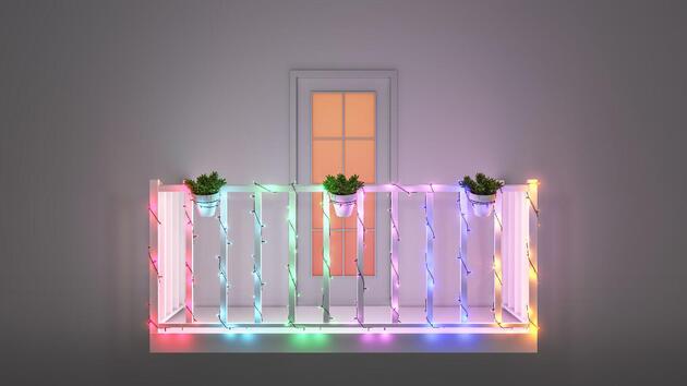 WiZ vánoční osvětlení 15W 2700-5000K RGB 20m IP44, černé