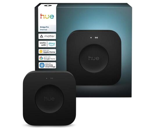 Philips Hue Bridge Pro centrální hub Wi-Fi/Zigbee/Bluetooth/Matter, pro 150 světel