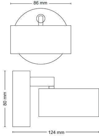 Philips BRACIA bodové svítidlo LED 5,5W 550lm 2700K IP20, černé