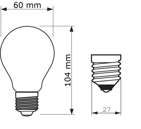Philips Vintage LED filament žárovka E27 A60 7W (40W) 470lm 1800K nestmívatelná, zlatá