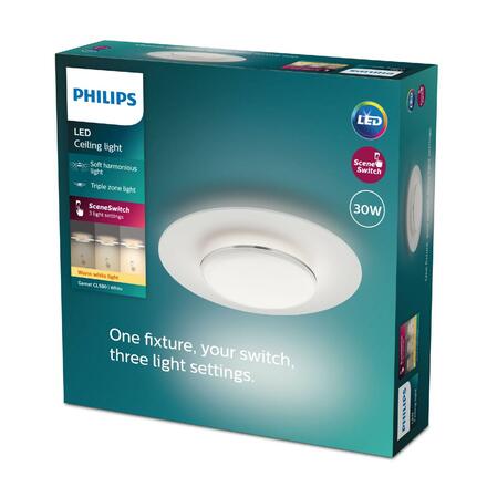 Philips GARNET CL580 stropní svítidlo LED 30W 3100lm 2700K 40cm IP20, bílé