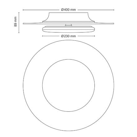 Philips GARNET CL580 stropní svítidlo LED 30W 3400lm 4000K 40cm IP20, bílé