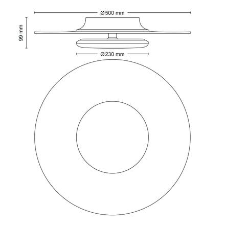 Philips GARNET CL580 stropní svítidlo LED 40W 4200lm 2700K 50cm IP20, bílé